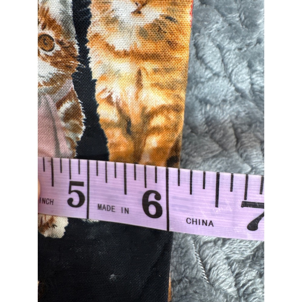 Handmade Whimsical Cats in Hats Novelty Print Canvas Tote Bag Black Multi Small - Picture 5 of 6